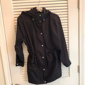 Eddie Bauer Women’s Hooded Rain Jacket - Adjustable Synched Waist